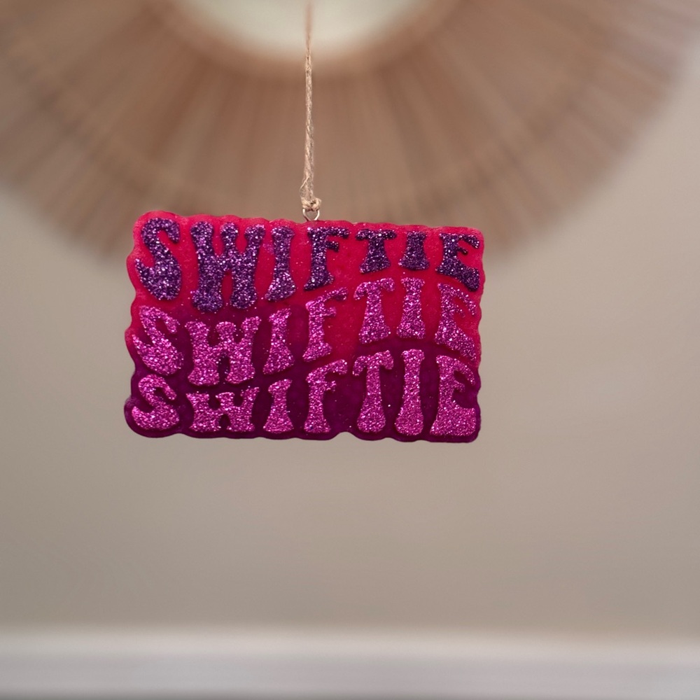 Pink and Purple Glitter 'Swiftie' car freshiez (SCENT: COCONUT)